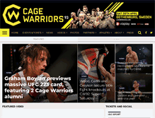 Tablet Screenshot of cagewarriors.com